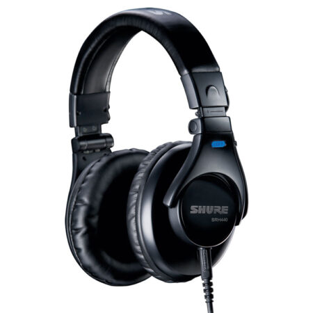 Hipercentro Electrónico audífonos de calidad profesional grabacion dj monitoreo producción SHURE SRH440 negros
