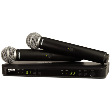 Hipercentro Electronico micrófono inalámbrico doble profesional de alta frecuencia SHURE BLX288/SM58