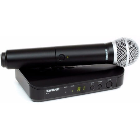 Hipercentro Electronico microfono sistema inalambrico de mano profesional SHURE BLX24/SM58