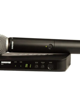 Hipercentro Electronico micrófono inalámbrico de mano profesional para escenarios y voz de calidad nitidez SHURE BLX24/B58