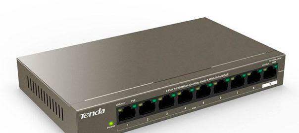Hipercentro Electronico switch de 8/9 puertos alta calidad de conexión TENDA TEF1109P-8-63W