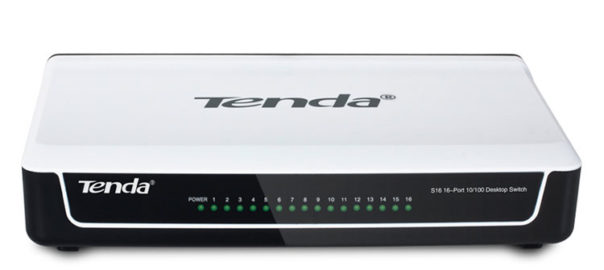 Hipercentro Electronico switch de 16 puertos TENDA TE-S16