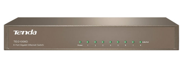 Hipercentro Electronico switch de 8 puertos para señal de internet TENDA TE-TEG1008G