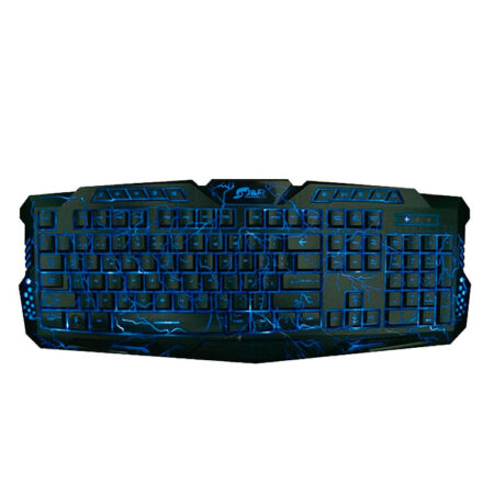 Hipercentro Electronico teclado gamer moderno con leds azules JYR TGJR-001