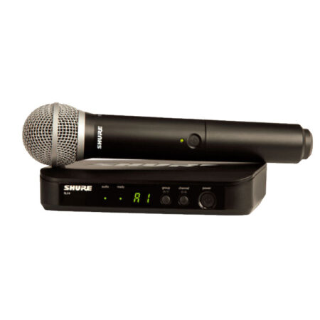 Hipercentro Electronico microfono inalambrico profesional para escenarios SHURE BLX24/PG58-M15