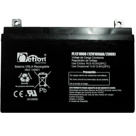 Hipercentro Electronico batería seca libre de mantenimiento NETION 12V 100AH