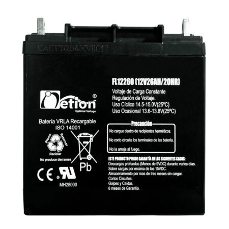 Hipercentro Electronico batería seca libre de mantenimiento NETION 12V 26AH