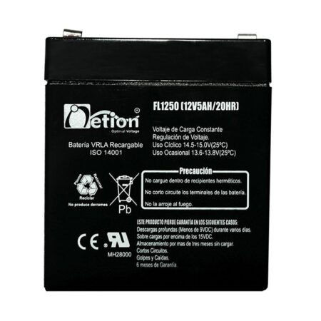 Hipercentro Electronico batería seca libre de mantenimiento NETION 12V 5AH