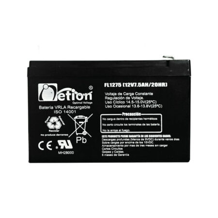 Hipercentro Electronico batería seca libre de mantenimiento NETION 12V 7.5AH