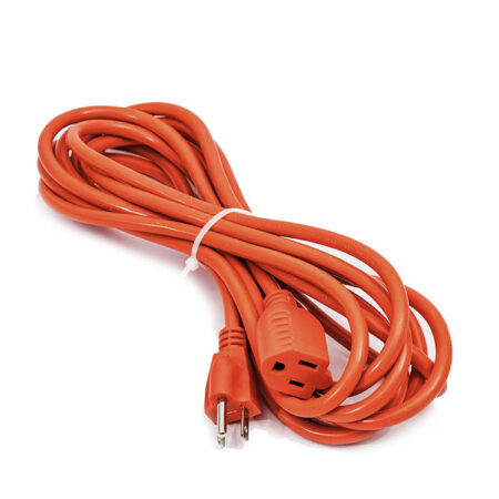 Hipercentro Electronico extensión de corriente encauchetada color naranja de 1 hasta 20 mts