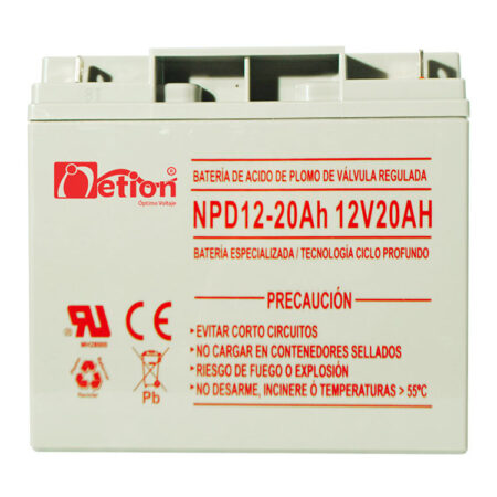 Hipercentro Electronico batería ciclo profundo libre de mantenimiento NETION 12V 20AH