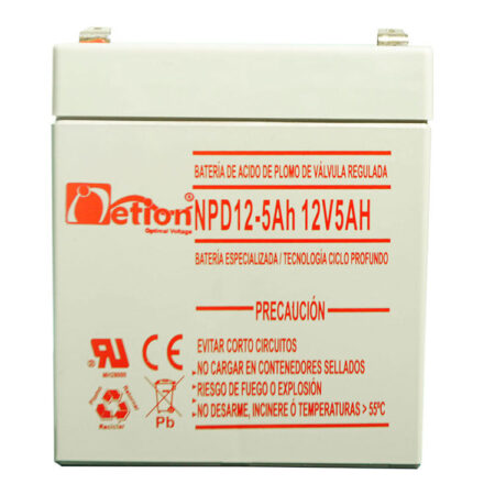 Hipercentro Electronico batería ciclo profundo libre de mantenimiento NETION 12V 5AH