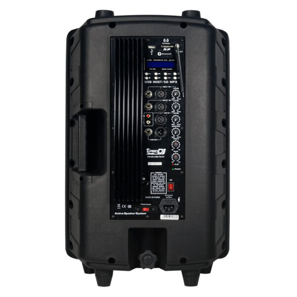 Hipercentro Electronico cabina activa bi amplificada de 15" con USB/RADIO/BLUETOOTH PRODJ PB15N-USB-FM