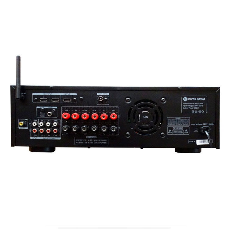 Amplificador De Audio Para Teatro En Casa 5.1 Ch 30W X 5 Ch.