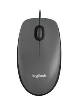 Hipercentro Electrónico mouse ratón complemento cable alámbrico sensor óptico tamaño normal M90 Logitech-Front